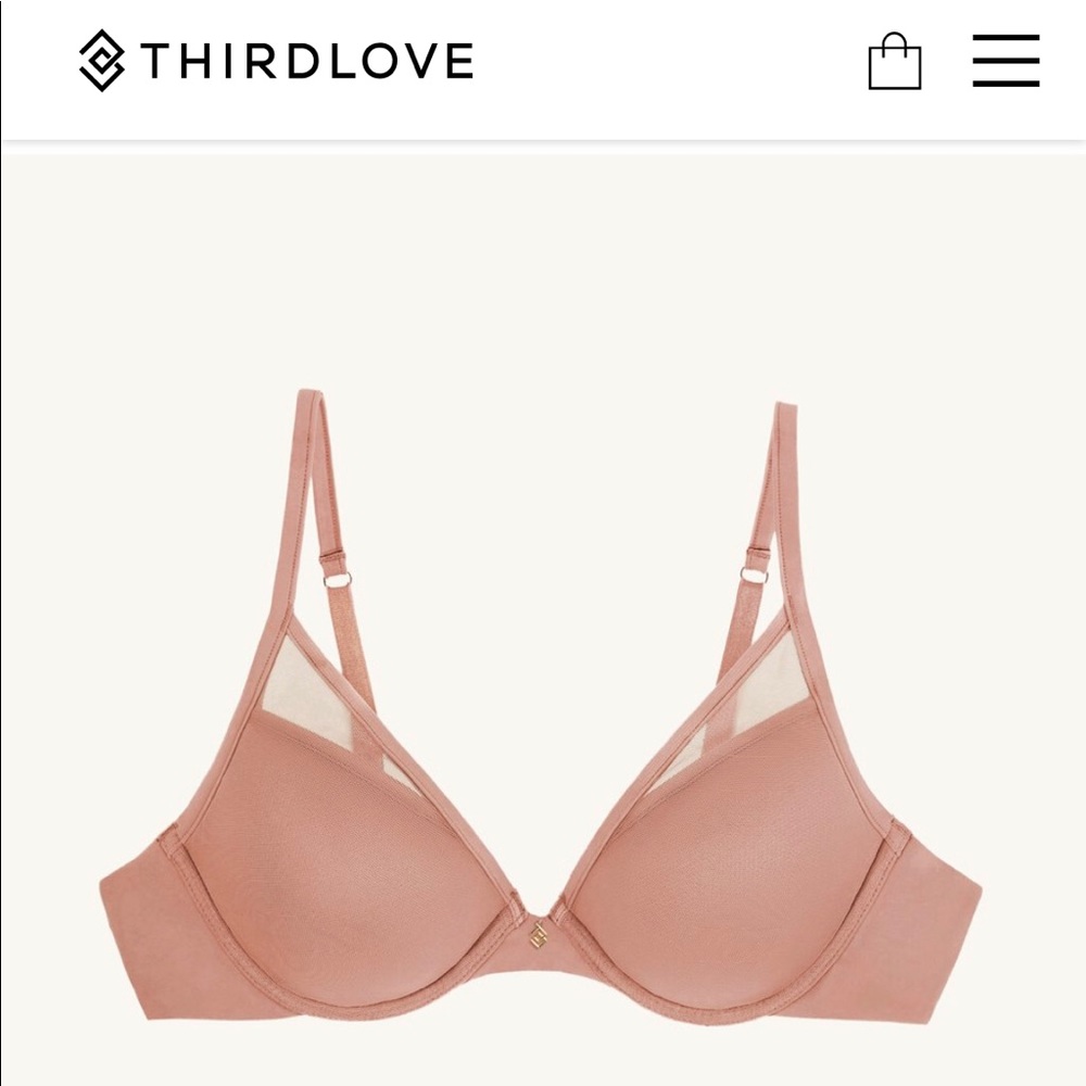 ThirdLove Mocha Plunge Bra in 34C1/2 NWOT